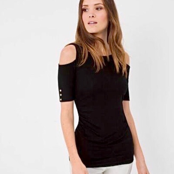 White House Black Market Tops - White House Black Market cold shoulder knit top